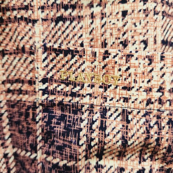 Playboy Shirt Women's Size 10 Plaid Amazingly Soft Boyfriend Fit Button Up - Picture 13 of 16